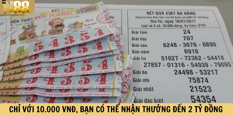 Chỉ với 10.000 VNĐ, bạn có thể nhận thưởng lên đến 2 tỷ đồng 