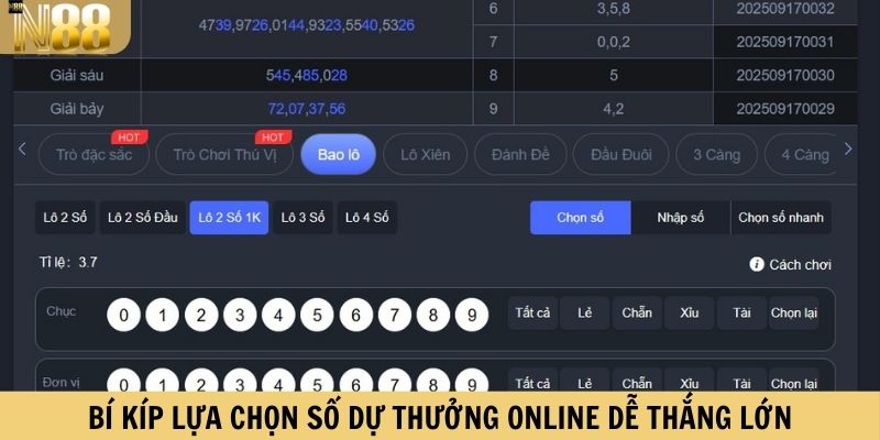 Bí kíp lựa chọn số dự thưởng online dễ thắng lớn